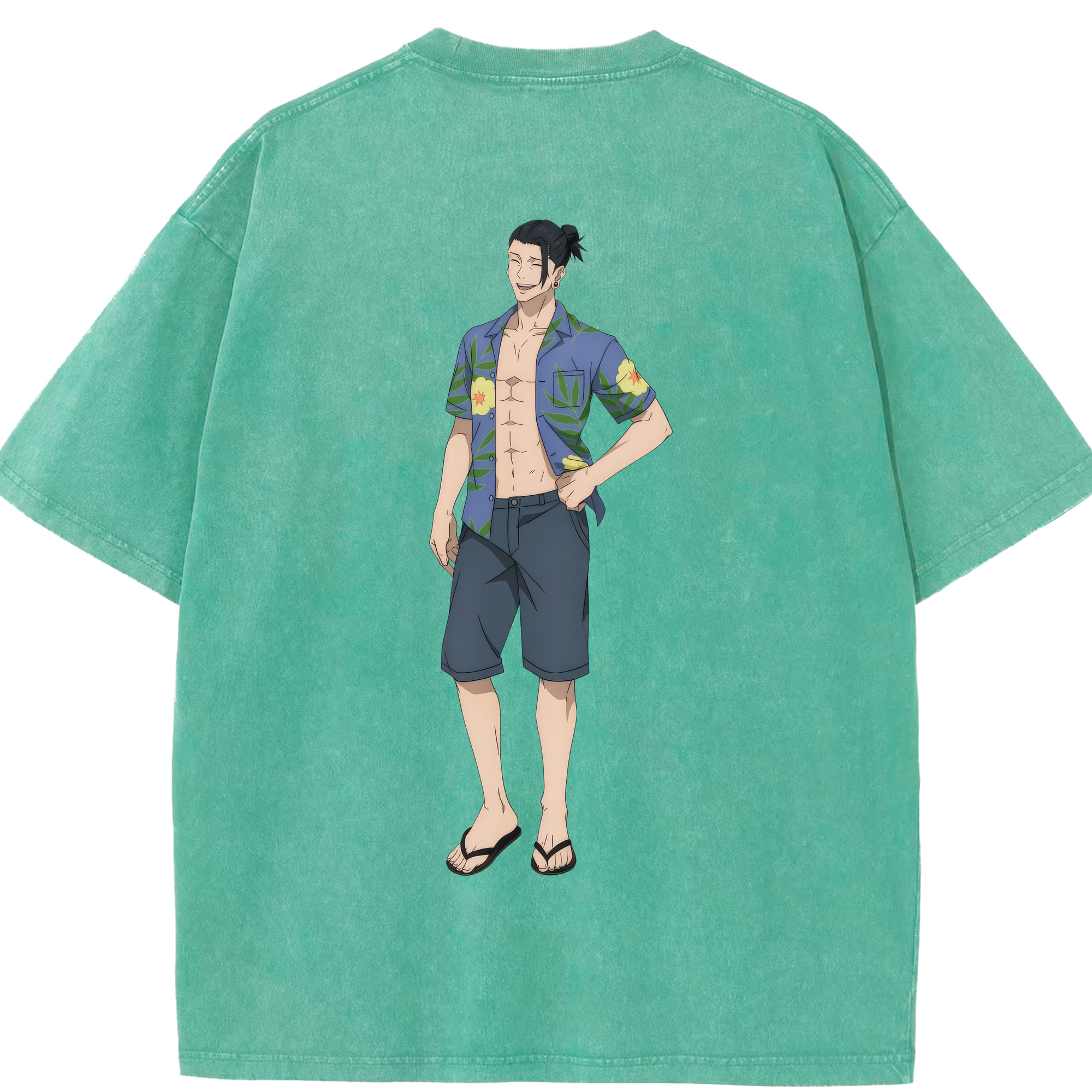 （画像用） 呪術廻戦 Jujutsu Kaisen 綿100% ヴィンテージ風 半袖Tシャツ（背面プリント）